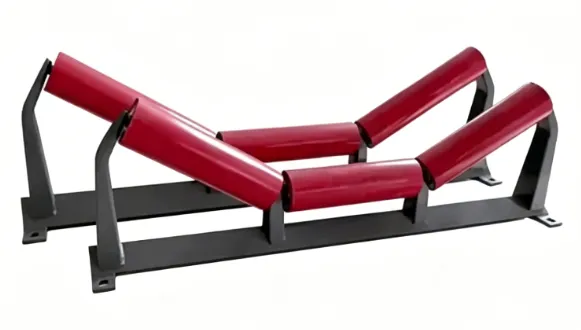 Why does long-distance belt conveyor keep spilling material and drifting off track? The trough idlers hold the answer.